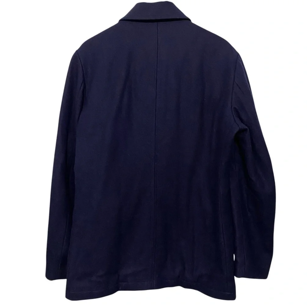 J Crew Dock Icon Wool Blend Pea Coat US Navy Blue Sailor 40s Retro Men’s Medium